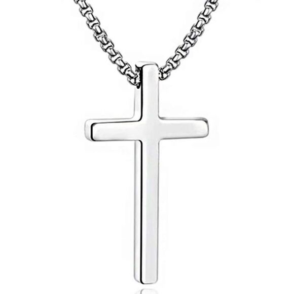 ✨NEW Men’s Silver Cross Necklace✨ - Picture 6 of 9